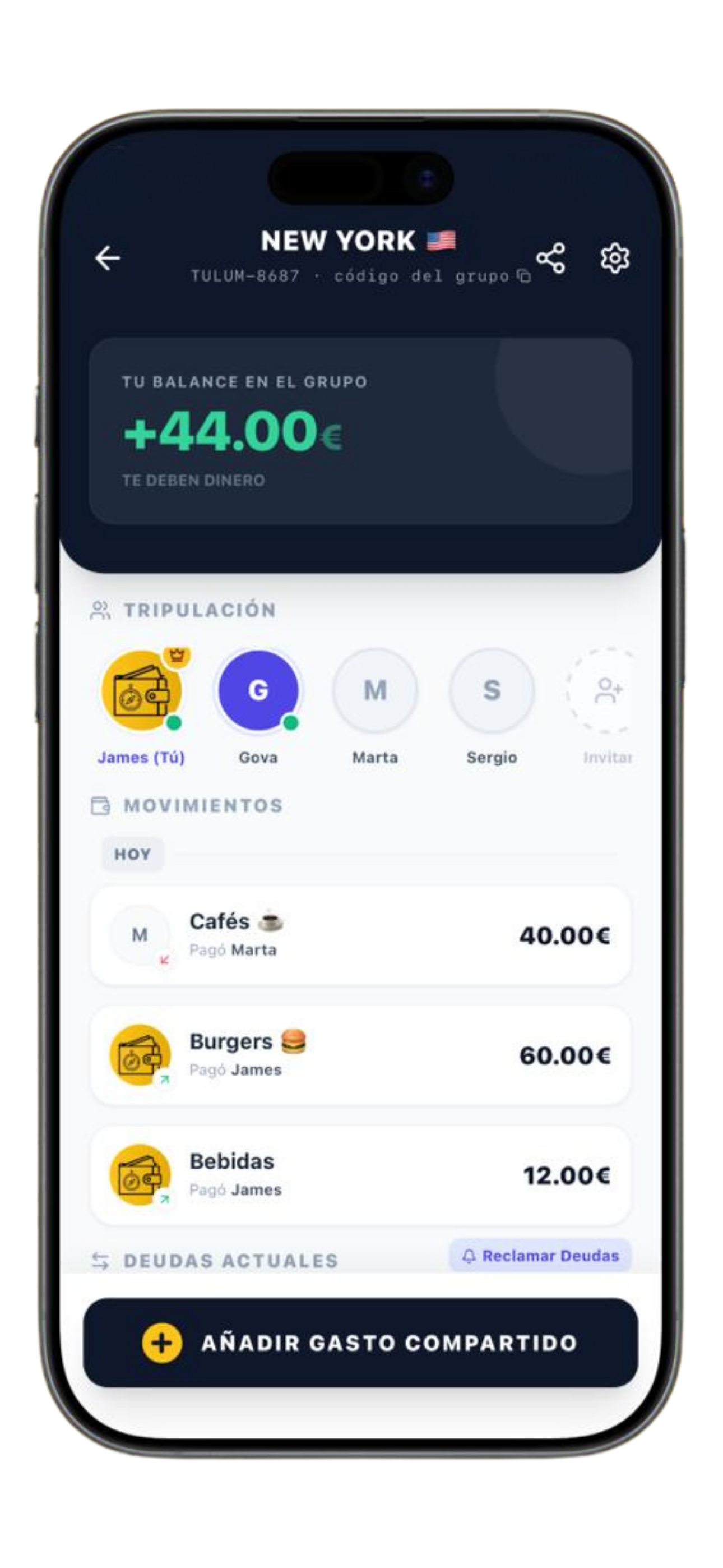 Split travel expenses with friends